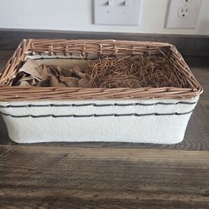 Basket with cloth